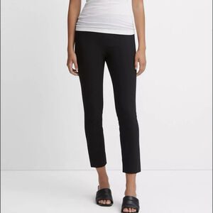 VINCE women’s Black Pull On Ponte Knit Front Seam Trousers Sz XS